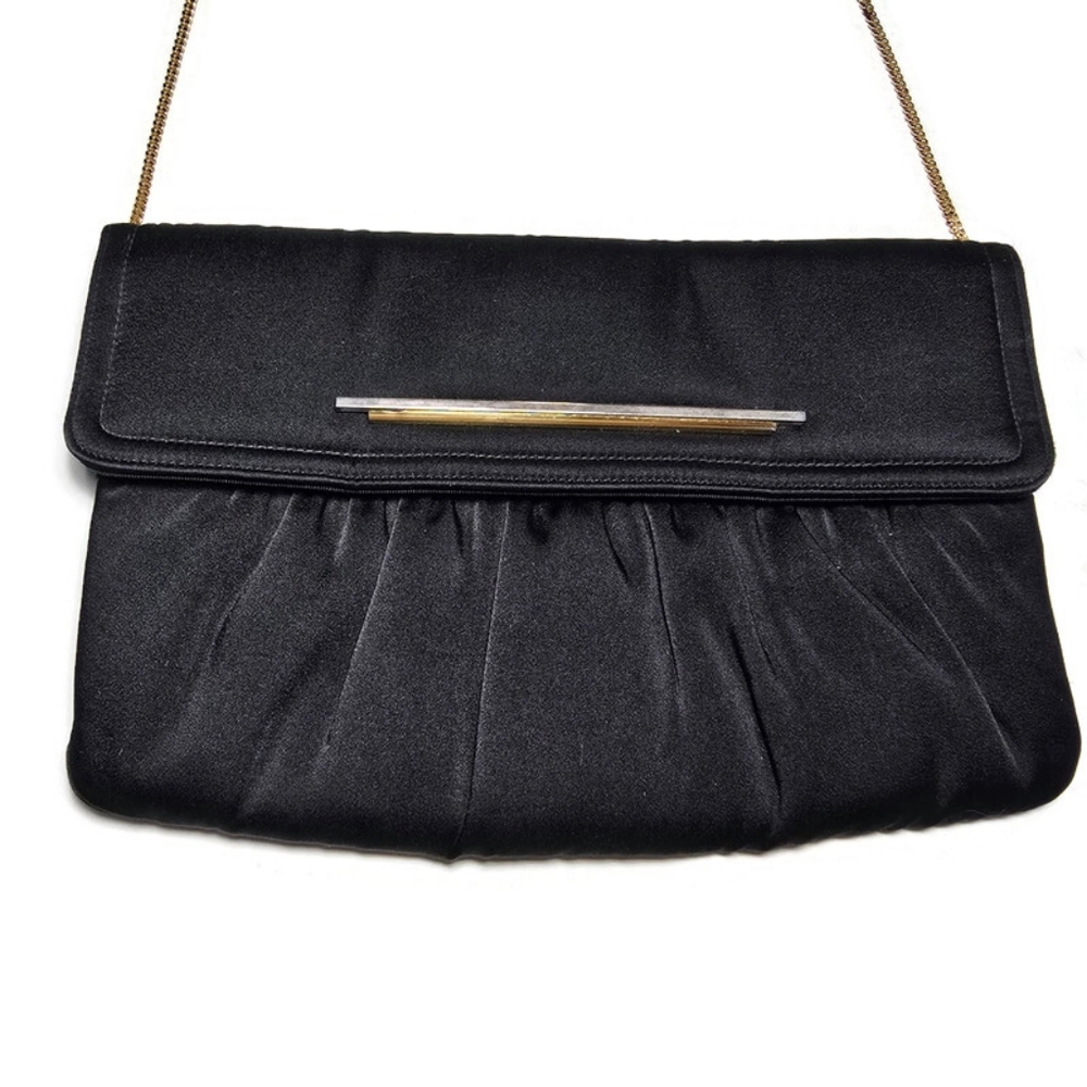 Vintage Black Crown Lewis Handbag Mid Century Modern Handbag, - Picture 3 of 15